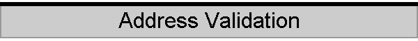 Address Validation